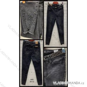 Rifle jeans vysoký pas dlhé damské (34-42) JEANS JWA20058