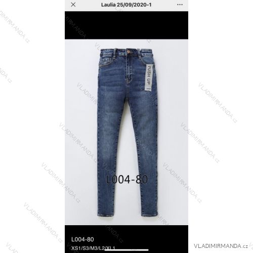 Rifle jeans vysoký pas dlhé damské (XS-XL) LAULIA JWA20071