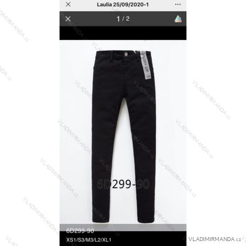 Rifle jeans vysoký pas dlhé damské (XS-XL) LAULIA JWA20075