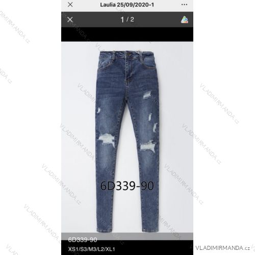 Rifle jeans vysoký pas dlhé damské (XS-XL) LAULIA JWA20080