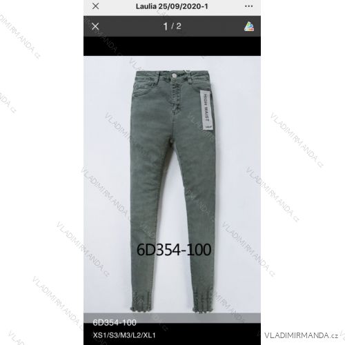 Rifle jeans vysoký pas dlhé damské (XS-XL) LAULIA JWA20085