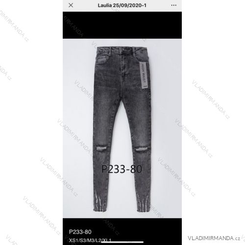 Rifle jeans vysoký pas dlhé damské (XS-XL) LAULIA JWA20088