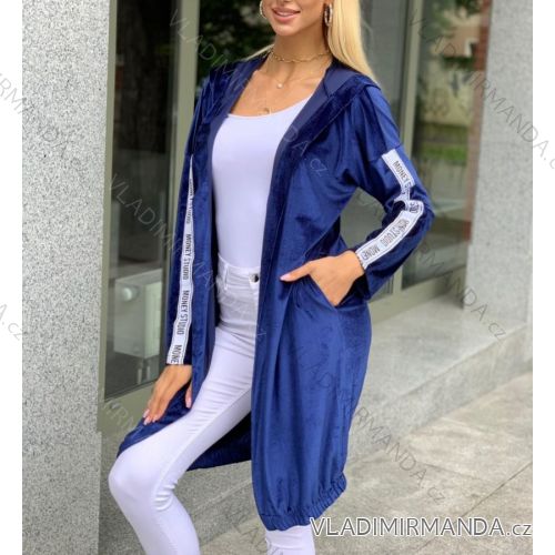 Cardigan teplý sametový dlouhý rukáv dámský (UNI S/L) ITALSKÁ MÓDA IMK20797