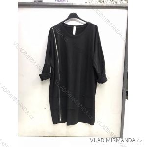 Šaty elegantní dlouhý rukáv dámské oversize (S/M/L ONE SIZE) ITALSKÁ MÓDA IMWD20463