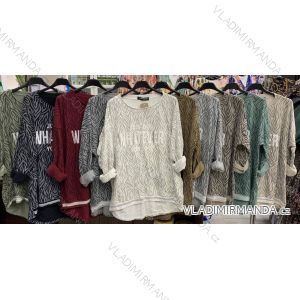 Tunika dlouhý rukáv dámská oversize (S/M/L ONE SIZE) ITALSKÁ MÓDA IMWD20483