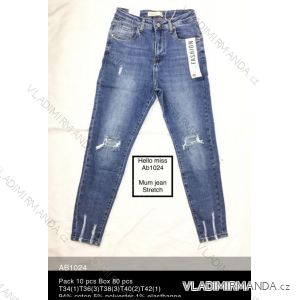 Rifle jeans dlhé trhané dámske (34-42) HELLO MISS MA520AB1024