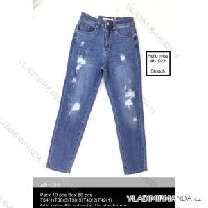 Rifle jeans dlhé trhané dámske (34-42) HELLO MISS MA520AB1022