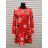 Šaty elegantní vánoční dlouhý rukáv dámské (S/M/L ONE SIZE) ITALSKÁ MÓDA vánoční