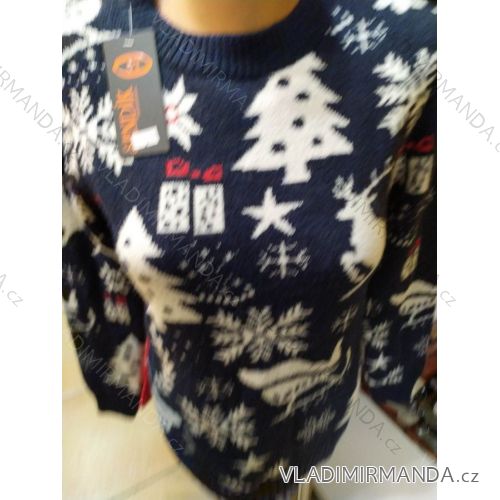 Sveter vianočné vzor teplý pletený dlhý rukáv dámsky (S / M ONE SIZE) TURECKÁ MODA TME20132