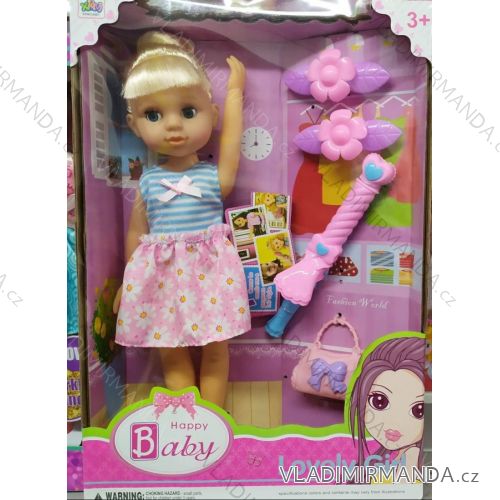 Mikrohračky bábika 33 cm žmurkajúc, tvrdé telo v sukni + doplnky (ONE SIZE) HRAČKY TAH20017