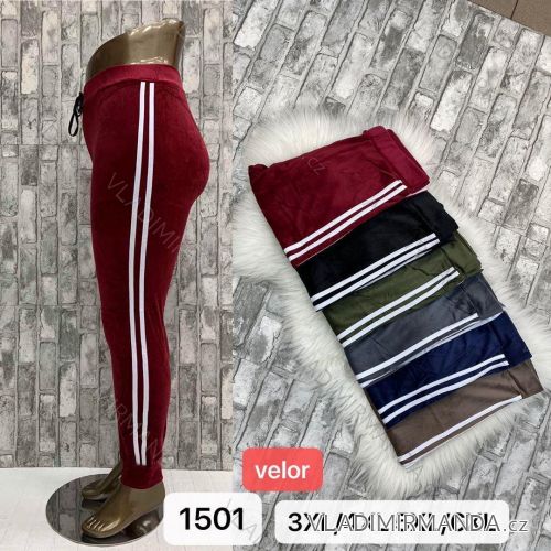 Tepláky zamatové dlhé dámske (3XL-4XL, 5XL-6XL) TURECKÁ MÓDA TMWL201501