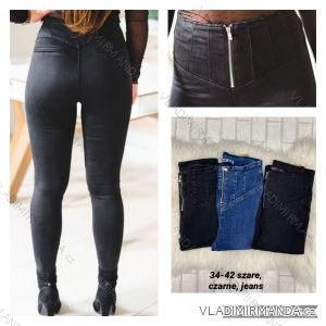 Rifle jeans s vysokým pásom dlhé dámske (34-42) JEANS JAW20264