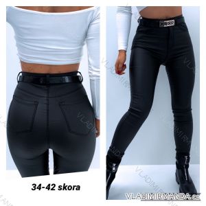 Nohavice dlhé koženkové dámske (34-42) JEANS JAW20265