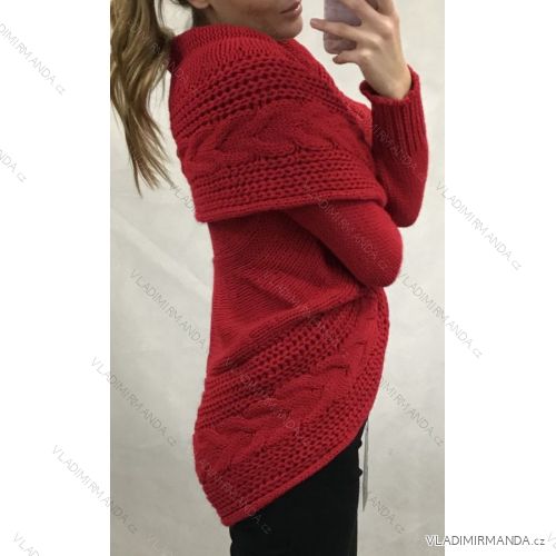 Cardigan pletený teplý dlhý rukáv dámsky (S / M / L ONE SIZE) TALIANSKÁ MÓDA IM4221498