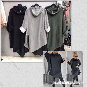 Šaty bavlnené mikinové dlhý rukáv dámske (S / M ONE SIZE) TALIANSKÁ MÓDA IMWD201481