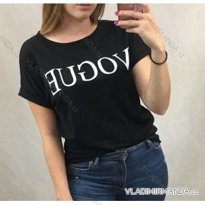 Tričko oversize krátky rukáv dámske Vogue (uni s / m / l) TALIANSKÁ MÓDA IMD20509