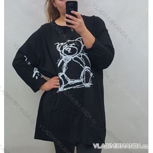 Šaty dlouhý rukáv dámské (UNI XL/3XL) ITALSKÁ MODA IIM4200958/DR