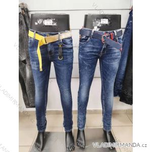 Rifle jeans dlhé s pásikom pánske (M-3XL / 30-38) JEANS JWA21003