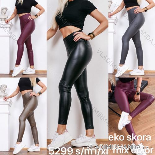 Legíny dlhé koženkové dámske (S / ML / XL) TURECKÁ MÓDA TMWL215299