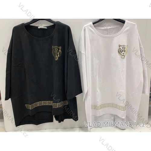 Tričko dlhý rukáv dámske oversize (S / M/L ONE SIZE) TALIANSKÁ MÓDA IMWH21004