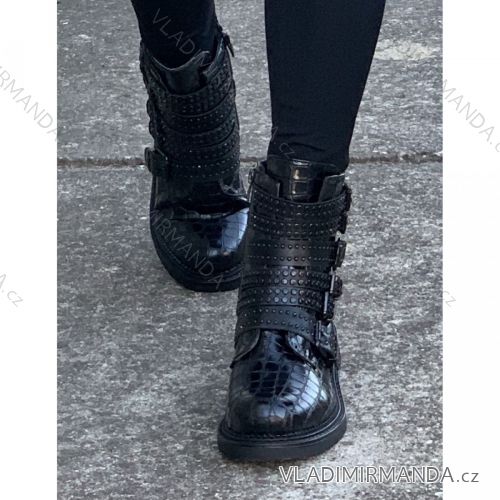 Čižmy nízke členkové na podpätku dámske (36-41) SSHOES OBUV OBSS21YK04