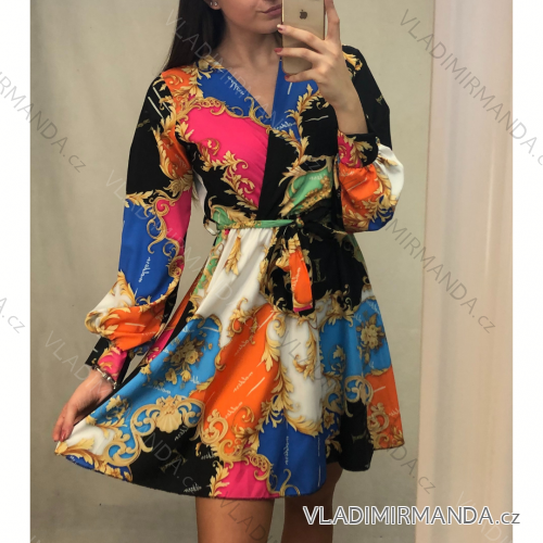 Šaty košeľové dlhý rukáv dámske (UNI S / L) TALIANSKÁ MÓDA IMK21149