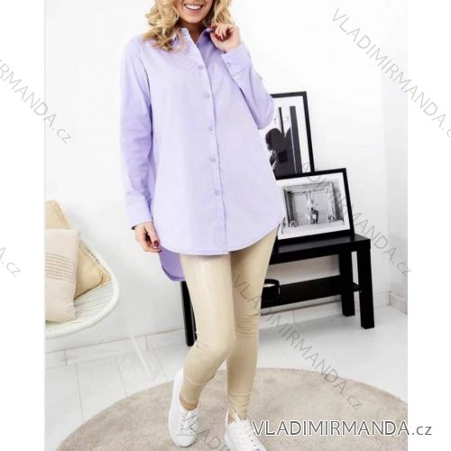 Košele elegantná predĺžená dlhý rukáv dámska (S / M ONE SIZE) TALIANSKÁ MÓDA IMWD21997