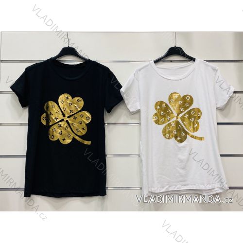 Tričko krátky rukáv dámske (S / M ONE SIZE) TALIANSKÁ MÓDA IMWK21126
