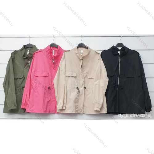 Bunda / Kabát jarné s kapucňou dámsky (S / M / L ONE SIZE) TALIANSKÁ MÓDA IMWA21030