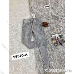 Rifle jeans dlhé vysoký pás dámske (26-32) CORE MA521S5570-A