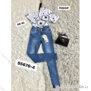 Rifle jeans push-up dlhé dámske (XS-XL) M.SARA MA521S5676-4