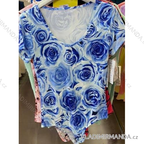 Body elegantné krátky rukáv dámske (S / M ONE SIZE) TALIANSKÁ MÓDA IMM21377