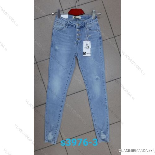 Rifle jeans dlhé dámske (26-31) M.SARA RED21S3976-3