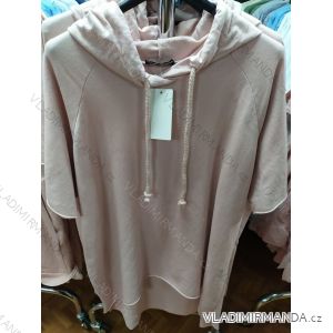 Mikina / Tunika krátky rukáv dámska (S / M / L ONE SIZE) TALIANSKÁ MÓDA IMP21064