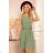 296-6 VICTORIA Trapezoidal dress - olive color