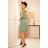 296-6 VICTORIA Trapezoidal dress - olive color