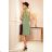 296-6 VICTORIA Trapezoidal dress - olive color