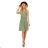 296-6 VICTORIA Trapezoidal dress - olive color