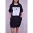 Šaty mikinové oversize krátky rukáv dámske (s / m one size) TALIANSKÁ MÓDA IMM211592