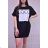 Šaty mikinové oversize krátky rukáv dámske (s / m one size) TALIANSKÁ MÓDA IMM211592