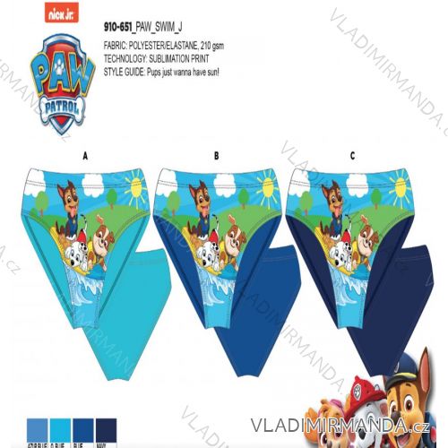 Plavky paw patrol detské chlapčenské (98-128) SETINO 910-651