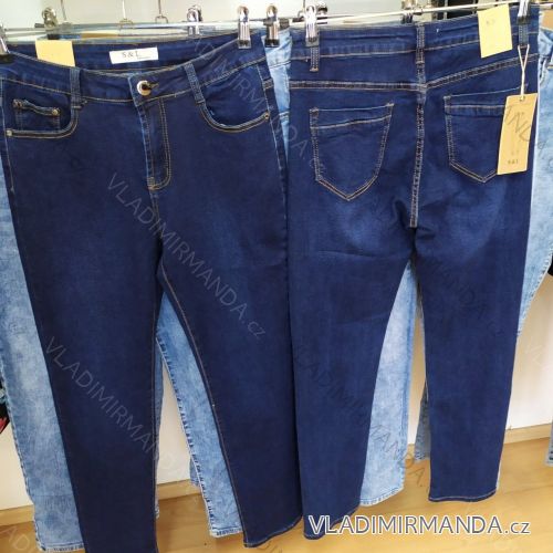 Rifle jeans dlhé dámske nadrozmerné (36-46) SMILING JEANS SMI21W887