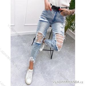 Rifle jeans trhané dlouhé vysoký pas dámské (XS-XL) DAYSIE DSY212665