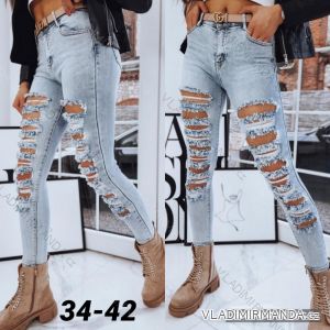 Rifle jeans trhané dlhé vysoký pás dámske (XS-M) DAYSIE DSY212667