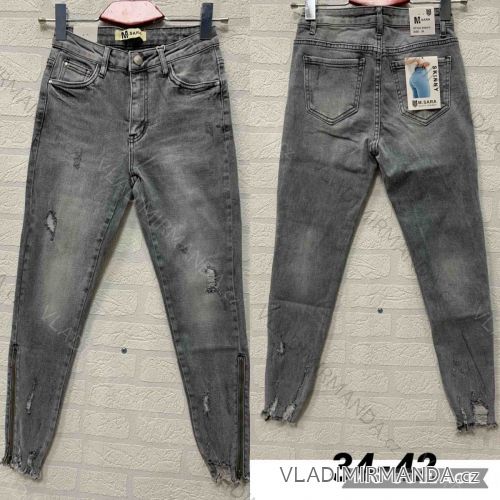 Nohavice rifle jeans dlhé trhané dámske (XS-M) M.SARA MRS213712