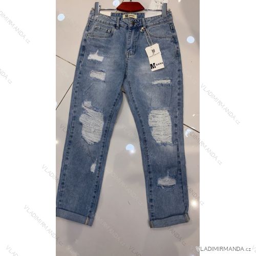 Nohavice rifle jeans dlhé trhané dámske (XS-XL) M.SARA MRS213719