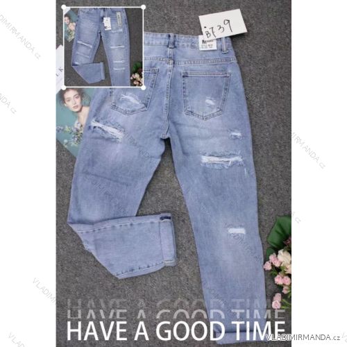 Nohavice rifle jeans dlhé trhané dámske (XS-XL) M.SARA MRS21B739