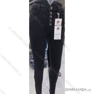 Nohavice rifle jeans s vysokým pásom dlhé dámske (XS-XL) M.SARA MRS213722