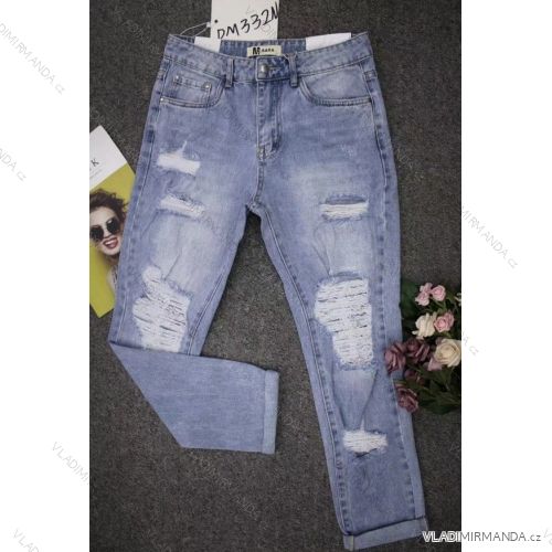 Nohavice rifle jeans dlhé trhané dámske (XS-XL) M.SARA MRS21DM332N