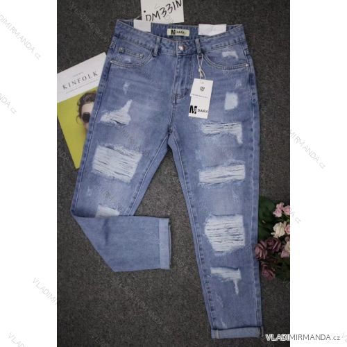 Nohavice rifle jeans dlhé trhané dámske (XS-XL) M.SARA MRS21DM331N